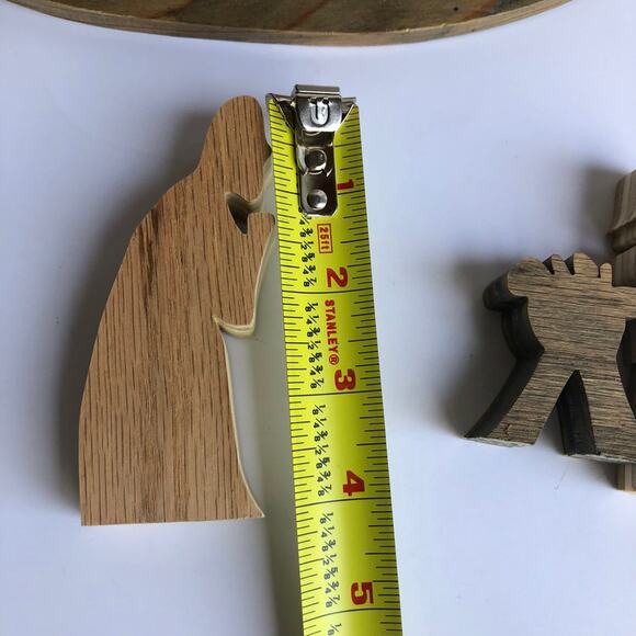 Vintage Handmade Wooden Nativity Set Rustic Creche Christmas Home Decor - Picture 6 of 9